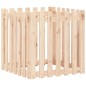 vidaXL Jardinera con diseño de valla madera maciza de pino 70x70x70 cm vidaXL Jardinera con diseño de valla madera maciza de pino 70x70x70 cm
