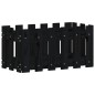 vidaXL Jardinera diseño de valla madera maciza pino negra 60x30x30 cm