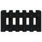 vidaXL Jardinera diseño de valla madera maciza pino negra 60x30x30 cm