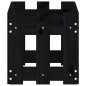 vidaXL Jardinera diseño de valla madera maciza pino negra 60x30x30 cm