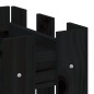 vidaXL Jardinera diseño de valla madera maciza pino negra 60x30x30 cm