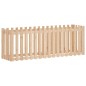 vidaXL Arriate elevado jardín con valla madera maciza pino 200x50x70cm