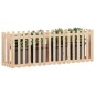 vidaXL Arriate elevado jardín con valla madera maciza pino 200x50x70cm