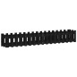 vidaXL Arriate elevado jardín con valla madera pino negro 200x30x30cm vidaXL Arriate elevado jardín con valla madera pino negro 200x30x30cm
