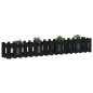 vidaXL Arriate elevado jardín con valla madera pino negro 200x30x30cm vidaXL Arriate elevado jardín con valla madera pino negro 200x30x30cm