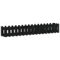 vidaXL Arriate elevado jardín con valla madera pino negro 200x30x30cm vidaXL Arriate elevado jardín con valla madera pino negro 200x30x30cm