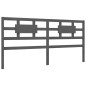 vidaXL Estructura de cama con cabecero madera maciza gris 200x200 cm