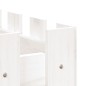 vidaXL Arriate elevado jardín con valla madera pino blanco 100x50x70cm