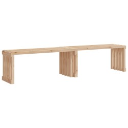 vidaXL Banco de jardín extensible madera maciza pino 212,5x40,5x45 cm