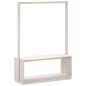 vidaXL Perchero con zapatero madera maciza pino blanco 113x40x157,5 cm vidaXL Perchero con zapatero madera maciza pino blanco 113x40x157,5 cm