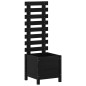vidaXL Jardinera con estantería madera maciza pino negro 39x39,5x114cm vidaXL Jardinera con estantería madera maciza pino negro 39x39,5x114cm