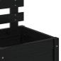 vidaXL Jardinera con estantería madera maciza pino negro 39x39,5x114cm vidaXL Jardinera con estantería madera maciza pino negro 39x39,5x114cm