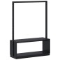 vidaXL Perchero con zapatero madera maciza pino negro 113x40x157,5 cm vidaXL Perchero con zapatero madera maciza pino negro 113x40x157,5 cm