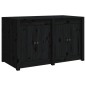 vidaXL Mueble de cocina exterior madera maciza pino negro 106x55x64 cm vidaXL Mueble de cocina exterior madera maciza pino negro 106x55x64 cm