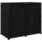 vidaXL Mueble de cocina exterior madera maciza pino negro 106x55x92 cm vidaXL Mueble de cocina exterior madera maciza pino negro 106x55x92 cm