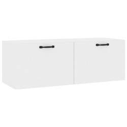 vidaXL Armario pared madera contrachapada blanco brillo 100x36,5x35 cm