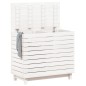 vidaXL Cesto para la ropa sucia madera maciza pino blanco 88,5x44x76cm vidaXL Cesto para la ropa sucia madera maciza pino blanco 88,5x44x76cm