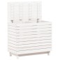 vidaXL Cesto para la ropa sucia madera maciza pino blanco 88,5x44x76cm vidaXL Cesto para la ropa sucia madera maciza pino blanco 88,5x44x76cm