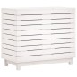 vidaXL Cesto para la ropa sucia madera maciza pino blanco 88,5x44x76cm vidaXL Cesto para la ropa sucia madera maciza pino blanco 88,5x44x76cm