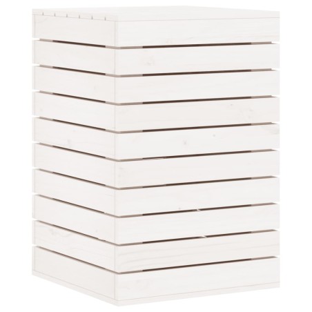vidaXL Cesto para la ropa sucia madera maciza pino blanco 44x44x66 cm