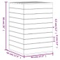 vidaXL Cesto para la ropa sucia madera maciza pino blanco 44x44x66 cm vidaXL Cesto para la ropa sucia madera maciza pino blanco 44x44x66 cm