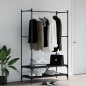 vidaXL Perchero con estantes madera de ingeniería negro vidaXL Perchero con estantes madera de ingeniería negro