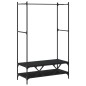 vidaXL Perchero con estantes madera de ingeniería negro vidaXL Perchero con estantes madera de ingeniería negro