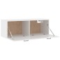 vidaXL Armario pared madera contrachapada blanco brillo 100x36,5x35 cm vidaXL Armario pared madera contrachapada blanco brillo 100x36,5x35 cm