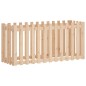 vidaXL Arriate elevado jardín con valla madera maciza pino 150x50x70cm vidaXL Arriate elevado jardín con valla madera maciza pino 150x50x70cm