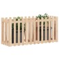 vidaXL Arriate elevado jardín con valla madera maciza pino 150x50x70cm vidaXL Arriate elevado jardín con valla madera maciza pino 150x50x70cm