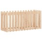 vidaXL Arriate elevado jardín con valla madera maciza pino 150x50x70cm vidaXL Arriate elevado jardín con valla madera maciza pino 150x50x70cm