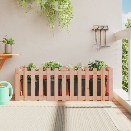 vidaXL Arriate elevado jardín valla madera maciza Douglas 150x50x50 cm