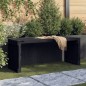 vidaXL Banco de jardín extensible madera pino negro 212,5x40,5x45 cm vidaXL Banco de jardín extensible madera pino negro 212,5x40,5x45 cm