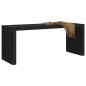 vidaXL Banco de jardín extensible madera pino negro 212,5x40,5x45 cm vidaXL Banco de jardín extensible madera pino negro 212,5x40,5x45 cm