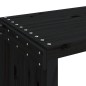 vidaXL Banco de jardín extensible madera pino negro 212,5x40,5x45 cm vidaXL Banco de jardín extensible madera pino negro 212,5x40,5x45 cm