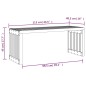 vidaXL Banco de jardín extensible madera pino negro 212,5x40,5x45 cm vidaXL Banco de jardín extensible madera pino negro 212,5x40,5x45 cm