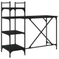 vidaXL Escritorio para ordenador con estantes negro 120x47x109 cm vidaXL Escritorio para ordenador con estantes negro 120x47x109 cm