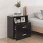 vidaXL Mesita de noche negra 50x32x60 cm vidaXL Mesita de noche negra 50x32x60 cm