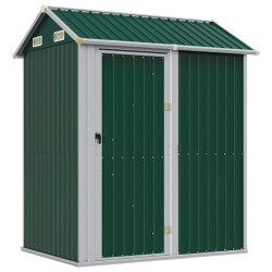 vidaXL Cobertizo de jardín acero galvanizado verde 192x152,5x237 cm