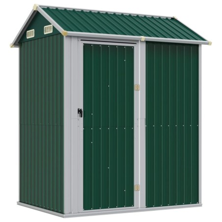 vidaXL Cobertizo de jardín acero galvanizado verde 192x152,5x237 cm