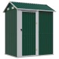 vidaXL Cobertizo de jardín acero galvanizado verde 192x152,5x237 cm vidaXL Cobertizo de jardín acero galvanizado verde 192x152,5x237 cm