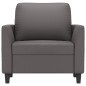 vidaXL Sillón cuero sintético gris 60 cm