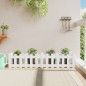 vidaXL Arriate elevado jardín con valla madera pino blanco 150x30x30cm vidaXL Arriate elevado jardín con valla madera pino blanco 150x30x30cm
