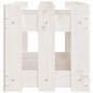 vidaXL Arriate elevado jardín con valla madera pino blanco 150x30x30cm vidaXL Arriate elevado jardín con valla madera pino blanco 150x30x30cm