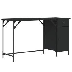 vidaXL Escritorio para ordenador madera ingeniería negro 131x48x75 cm
