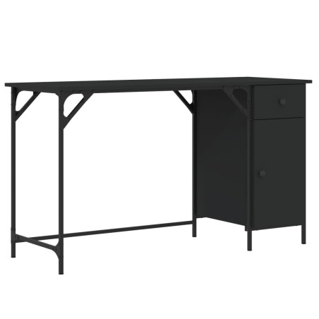 vidaXL Escritorio para ordenador madera ingeniería negro 131x48x75 cm