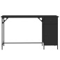 vidaXL Escritorio para ordenador madera ingeniería negro 131x48x75 cm