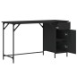 vidaXL Escritorio para ordenador madera ingeniería negro 131x48x75 cm