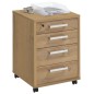 FMD Cajonera con ruedas color roble 48x49,5x65,5 cm FMD Cajonera con ruedas color roble 48x49,5x65,5 cm