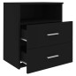 vidaXL Mesita de noche negra 50x32x60 cm vidaXL Mesita de noche negra 50x32x60 cm